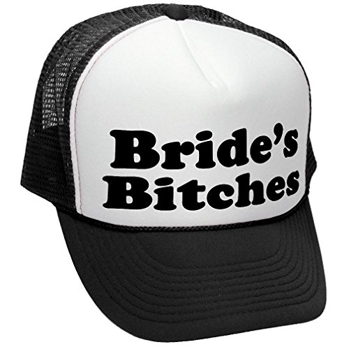 BRIDE'S BITCHES - WEDDING MARRIAGE ROMANCE WIFE - Unisex Adult Trucker Cap Hat, Black