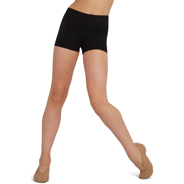 Pantaloncini A Vita Alta Capezio Team Basic Da Bambina – Nylon E Spandex Per Danza