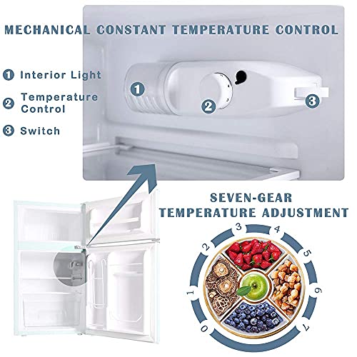 Northair 3.2 CU. FT. Mini Fridge With Freezer 2 Door MIni Fridge