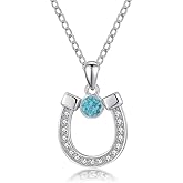 KoyeKei Western Necklace 925 Sterling Silver Turquoise Western Pendant Country Jewelry Gifts for Cowgirl Cowboy