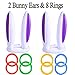 CHARMCZ Easter Decoration Bunny Ears Ring Toss Game Inflatable Rabbit Ears Toys for Kids Easter Decoration Birthday Gift Indoor Outdoor Games Props (Bunny Ears Ring Toss 2Pack)