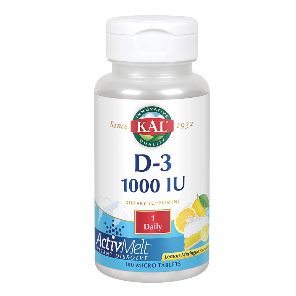 Kal 1000 Iu D-3 Tablets, Lemon, 100 Count