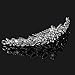 PIXNOR Crystal Rhinestones Crown Tiara Headband with Comb - Great for Wedding Bridal Bridesmaid Prom (Silver) (Silver)