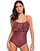Ekouaer Swimsuit for Women One Piece Monokini Stripe Swimwear Bathing Suit
