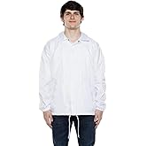 Cottonhood Coach Jacket, Lightweight Nylon Men's Windbreaker Jacket - Water-Resistant, Stylish Windbreaker for Men
