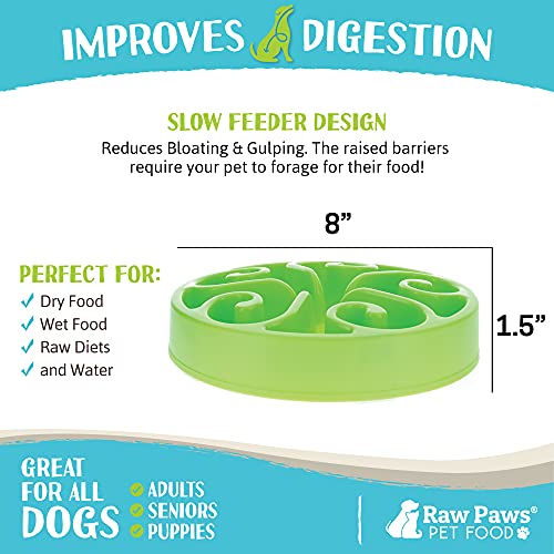 Raw Paws Pet BPA-Free Slow Feeder Dog Bowl - Dog Bowl Slow Feeder Large Breed, Medium Sized Dog & Puppies - Canine Slow… - Image 5