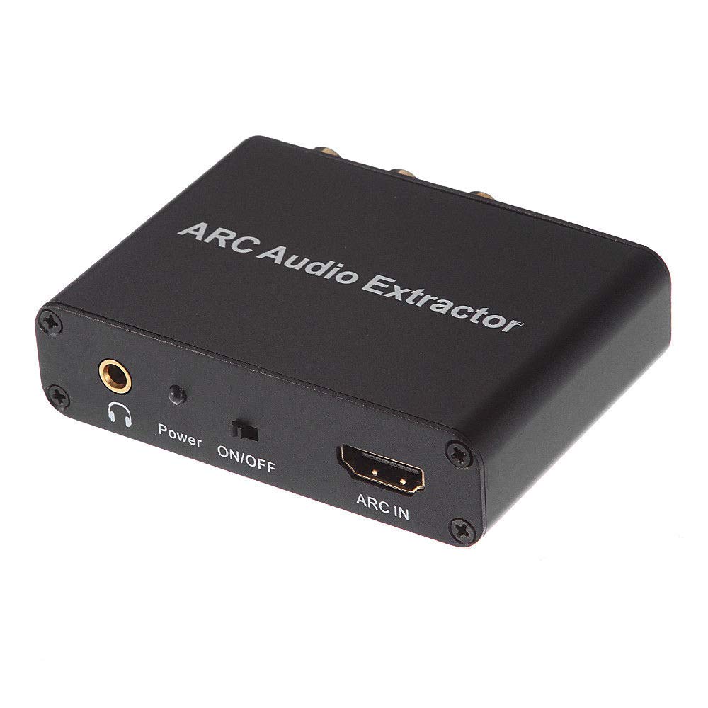 ZCTL HDMI Audio Extractor - Digital to Analog Stereo Audio Converter with ARC, RCA, Coaxial, SPDIF and 3.5mm Jack Support