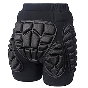 Soared 3D Protection Hip Butt EVA Paded Short Pants Protective Gear Guard Impact Pad Ski Ice Skating Snowboard Black