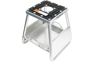 Pit Posse PP277S Motorcycle Panel ID Stand Fits Motocross Dirt Bike MX - Compatible with Yamaha Honda Kawasaki Suzuki KTM - Includes Removable Tool Tray - 5 Year Warranty (Silver)