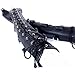Double Gloves Arm & Leg Lockable Lacing Black Leather Belt Arm Sport Tactics Kit ( Padlock 3 Pieces )