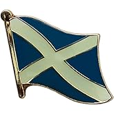 Scotland (St. Andrews) Flag Die-struck Metal Single Lapel Pin with Butterfly Clasp Closure