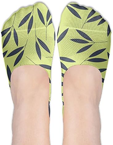 Leaves Pattern1 Fashion No Show Socks Cotton Socks For Women