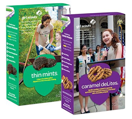 Girl Scout Cookies - Thin Mints and Samoas (Caramel De Lites) - One Box of Each