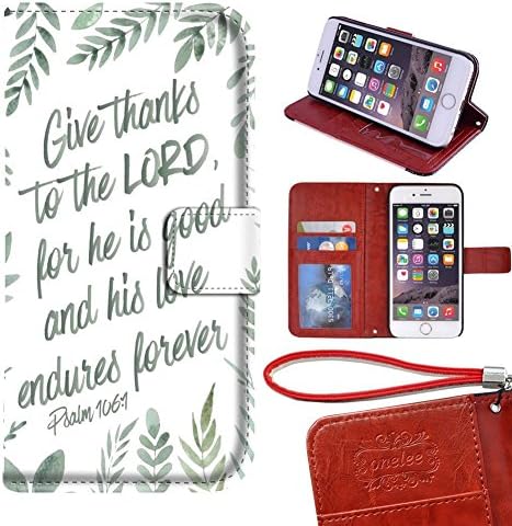 Customized PU Leather Durable Bible Verses Christian Quotes iPhone 6/6s 4.7 Wallet Case