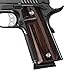 Cool Hand 1911 Full Size High Polished Dymond Wood Grips, Free Screws Included, Mag Release, Ambi Safety Cut, Brand, Mahogany, H1-S-M