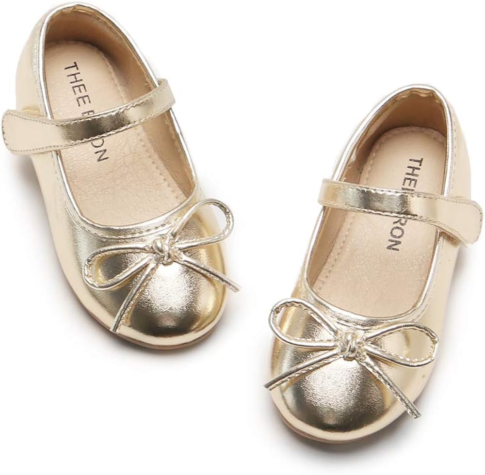 | THEE BRON Girl's Toddler/Little Kid Ballet Mary Jane Flat Dress Shoes | Ballet