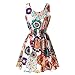 PanDaDa Women's Summer Sleeveless Sundress Beach Floral Tank Mini Dress