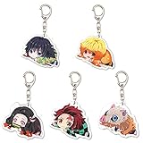 Demon Slayer Keychain Set of 5,Kimetsu no Yaiba