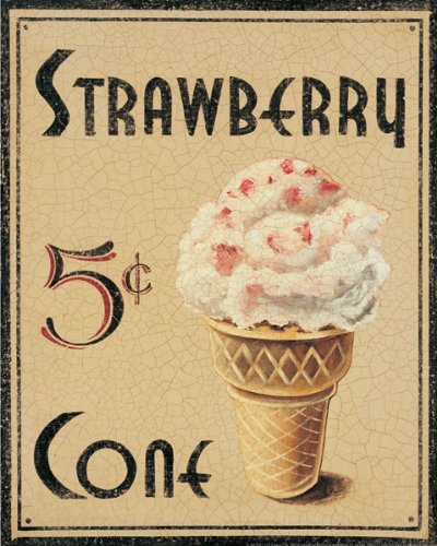 Malt Shop I Ice Cream Art Print Poster by Catherine Jones, 11 x 14