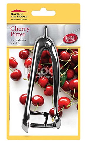 TableCraft Cherry Pitter, Chrome Plated Zinc Alloy