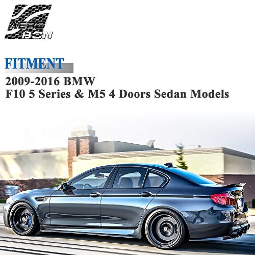 AeroBon Real Carbon Fiber Rear Trunk Spoiler for 09-16 BMW F10 5-Series & M5 (High Kick Style)