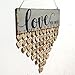 WINOMO Family Birthday Board Plaque DIY Hanging Wooden Birthday Reminder Calendar for Mom Dad Grandma Grandpa with 50pcs Wooden Hearts