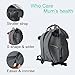 Diaper Bag Backpack, HoHope Baby Diaper Bags Wide Open Designer with Insulated Pockets Stroller Straps and Changing Pad, Stylish and Durable, Grey