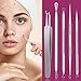 5 PCS Acne Removal Tool with Mirror, Comedone Extractor, Blackhead Remover Tool Tweezers Kit, Treatment for Pimple, Blemish, Whitehead Popping, Zit Removing