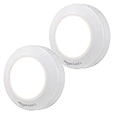 Amazon Basics LED Puck Lights, Battery Operated, 50