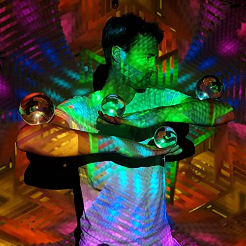 DSJUGGLING Clear Acrylic Contact Juggling Ball 85mm & 90mm, Single Practice Juggling Ball for Beginners and Big Hand