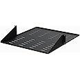StarTech.com 2-Post Server Rack Shelf - Center Mount - 19 Inch -2U - Black - Supports up to 75 lb. (34 kg) - Vented (CABSHF2POSTV2)