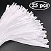 25pcs Nylon Invisible Zippers for Dresses, Skirts, Pillows, Sewing Craft (16 inch, White)