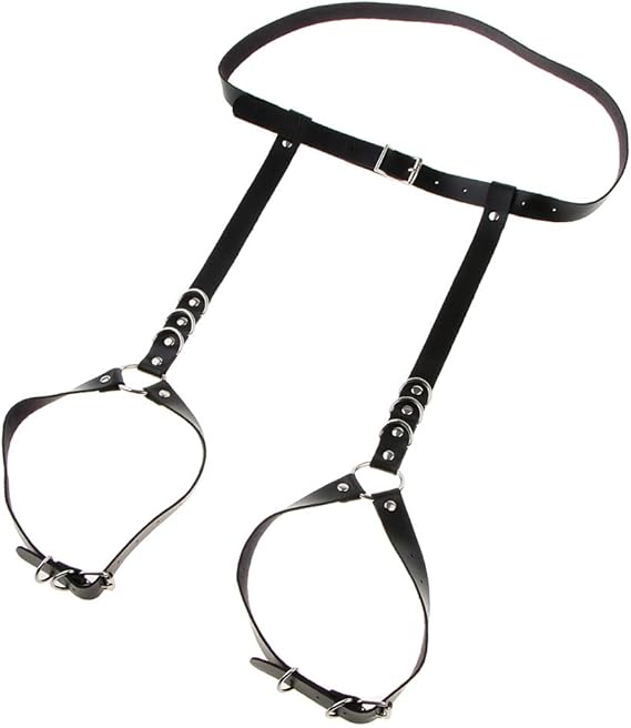oshhni Ladies Club Punk Goth Leg Adjustable Leather Thigh Straps