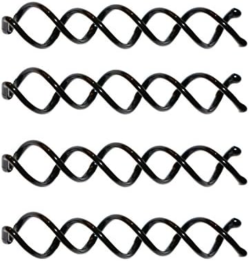4 Pac Spiral Bobby Hair Pins NON-SCRATCH ROUNDED TIPS Spin Pins Twist Screw Hair Pins