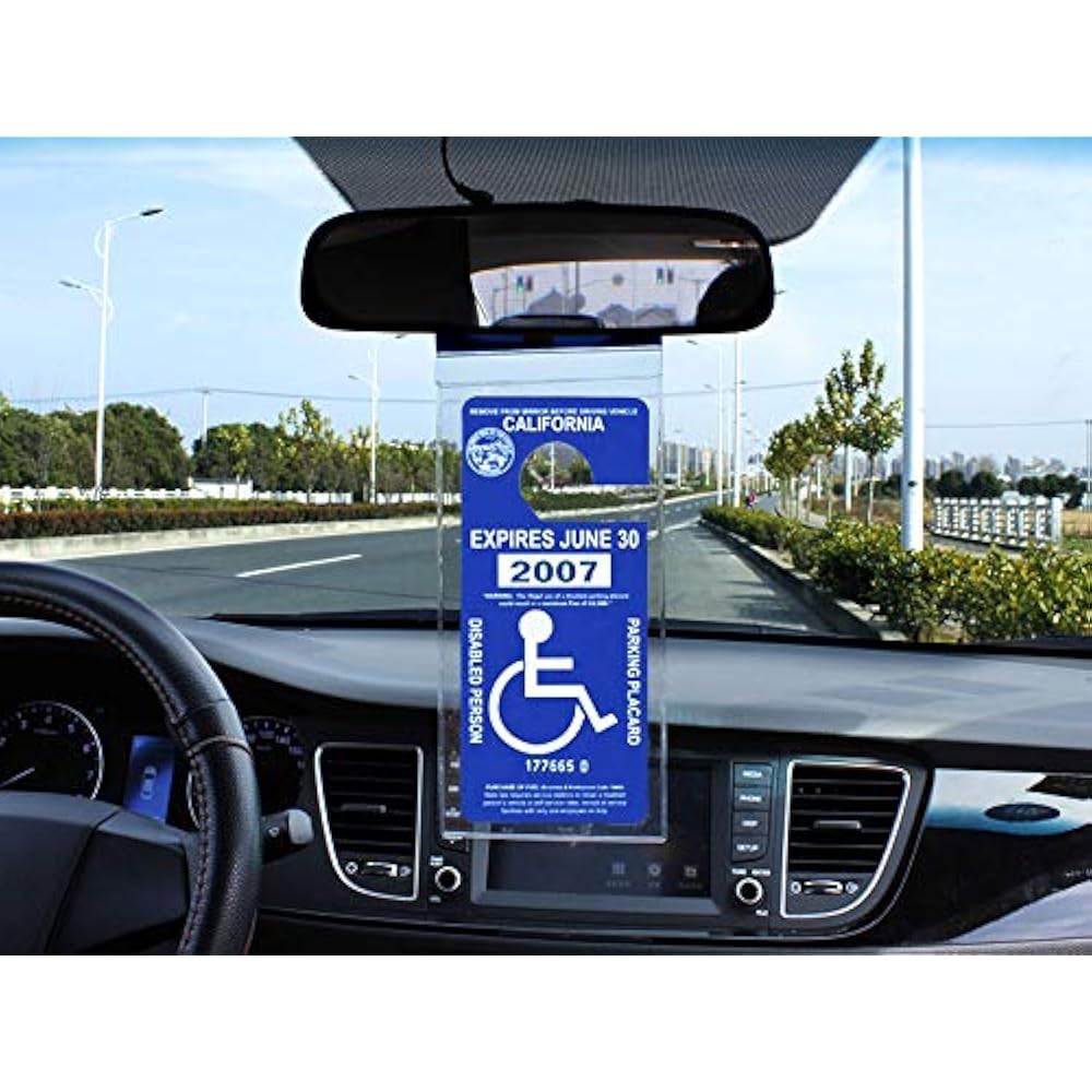 Handicap Parking Placard Holder Ultra Transparent Disabled Permit 
