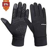 Batuzon Winter Running Gloves Touchscreen Windproof Water-Resistant Warm Cycling Gloves Lightweight Thermal Liner Gloves Riding Driving Hiking Outdoor Sports Gloves Cold Weather for Men Women