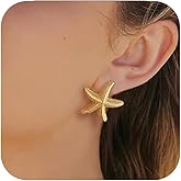 Starfish Earrings For Women,Gold Silver Summer Beach Jewelry Trendy Star Funny Starfish Earrings For Women Jewelry