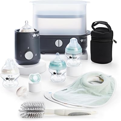 Tommee Tippee Complete Feeding Set Black with Electric Steriliser & Easiwarm