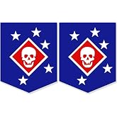 2-Pack: Blue MARSOC Raiders Logo Sticker (us Marine Corps Vinyl Decal for car Cell Phone or Laptop (2.5 inch) USMC LIC.