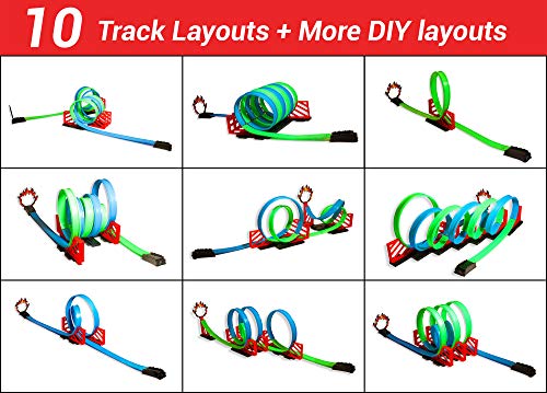 image for BNEXT TrackGo Car Track Builder DIY– Flexible Multi Layouts Slot/Rac