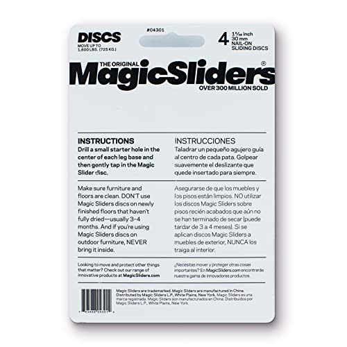Magic Sliders 04301 13/16Inch Furniture Glide Round Nail On Sliding Disc 4 count Pricepulse