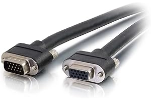 C2G 50235 Select VGA Video Extension Cable VGA Male to VGA Female, In-Wall CMG-Rated, Black (1 Foot, 0.30 Meters)
