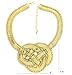 BlingKicks Super Chunky Industrial Mesh Chain Inter-Locked Pretzel Necklace Set with Earrings