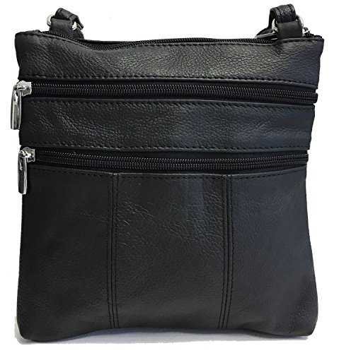 Cowhide Leather Crossbody Mini Purse Organizer Travel Bag - Thumbnail 2