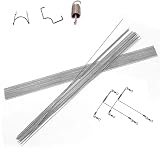WZHLCX 304 Stainless Steel Spring Wire 1.2mm x 400mm 25pcs Hard Solid Straight view 2