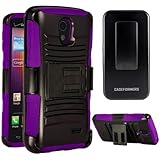 CASEFORMERS Duo Armor PURPLE for LG Lucid 3 (VS876) Combo Case with Stand and Holster