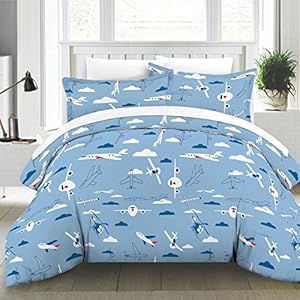 Amazon.com: 4 Piece Queen Kids Airplane Comforter Set ...