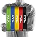 Resistance Bands Exercise Set of 5 12inch Workout Loop Mini Bands with 100% Natural Latexl for Workout and Physical Therapy