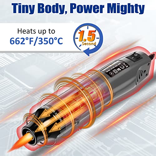 Mini Heat Gun, 662℉ MAXXHEAT Hot Air Gun Kit with 6.56FT Cable