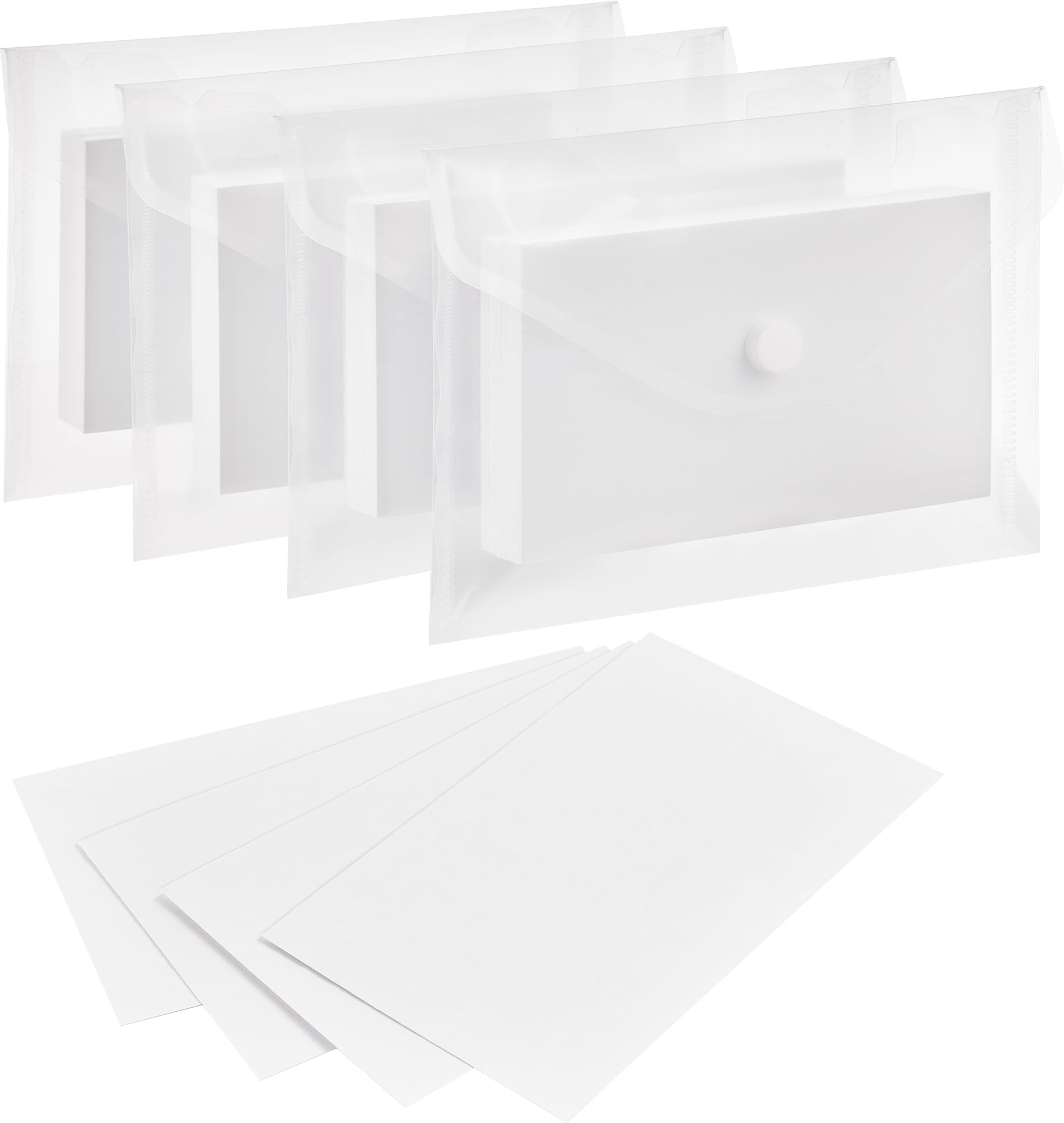 Photo 1 of Heavyweight White Blank Index Cards 3x5, 200 Count Blank Note Cards with 4 Pack Plastic Envelopes, Unlined Flash Cards for Studying